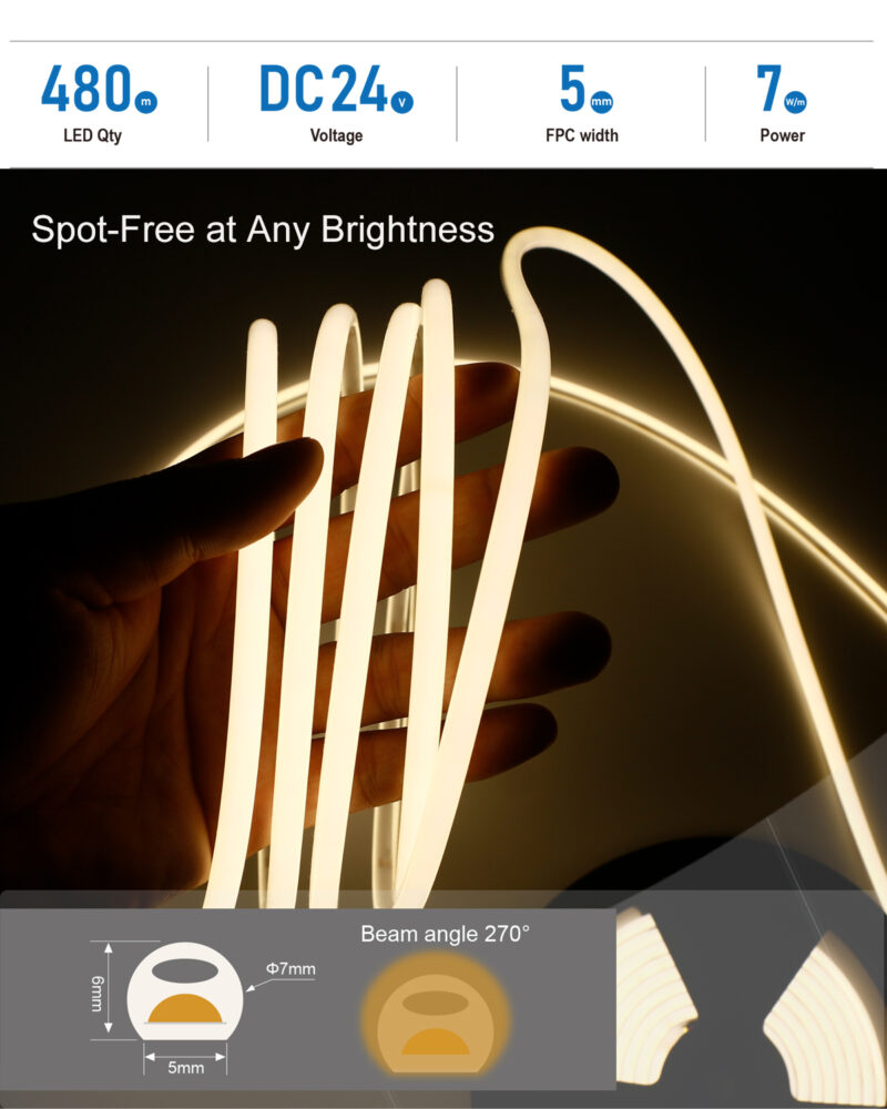 24V-COB-LED-Strip-Light-IP67-Waterproof-Neon-Rope-480-LEDsm-CRI-90-Dotless-Low-Dim-Pet-Night-Light